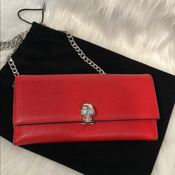 Authentic Alexander McQueen Skull Wallet / WOC - Picture 1 of 17